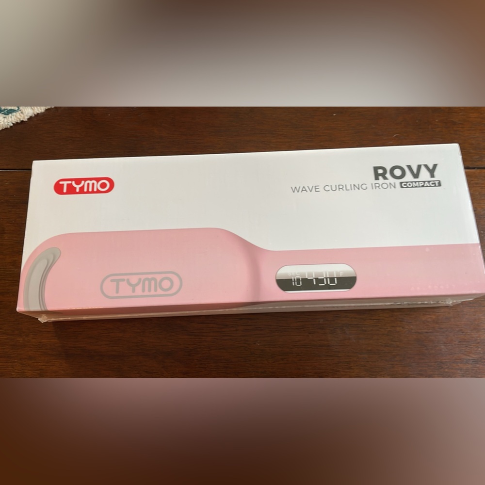 TYMO ROVY Wave Curling Iron Pink 1” Ceramic Hair Waver Anti-Scald Ionic NEW